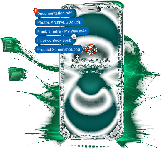iPhone with drag and drop quick file transfer in iMazing