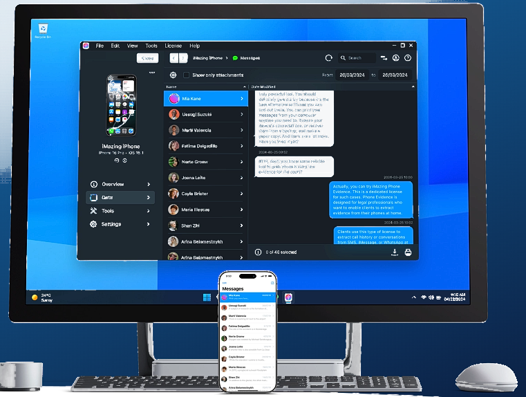 Transfer iPhone text messages to computer with iMazing