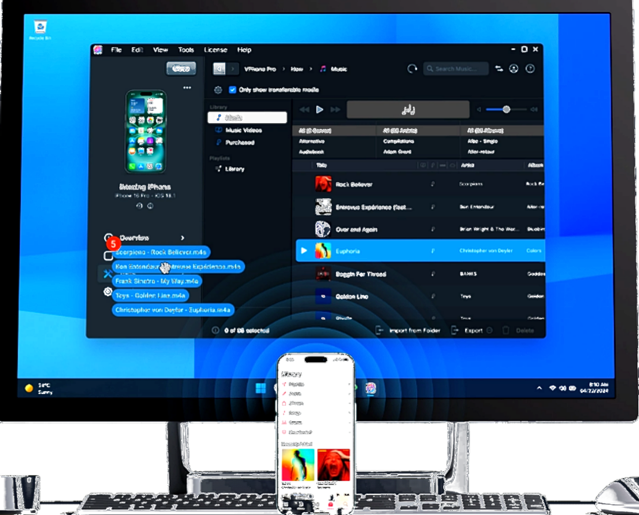 Transfer music from iPhone to computer with iMazing music library
