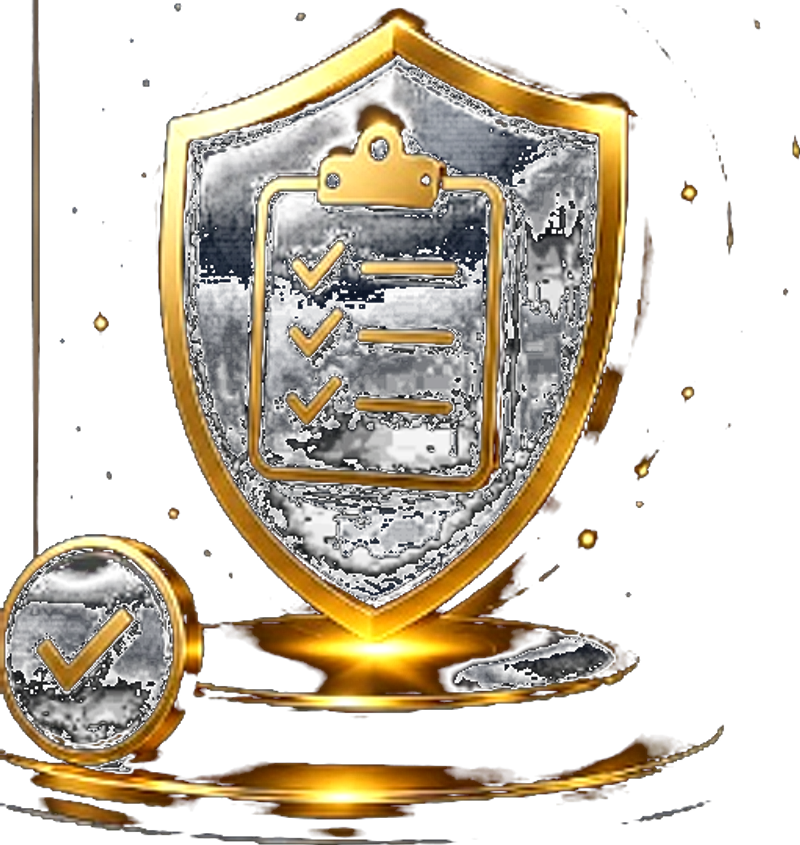 iMazing best practices — gold checklist shield emblem